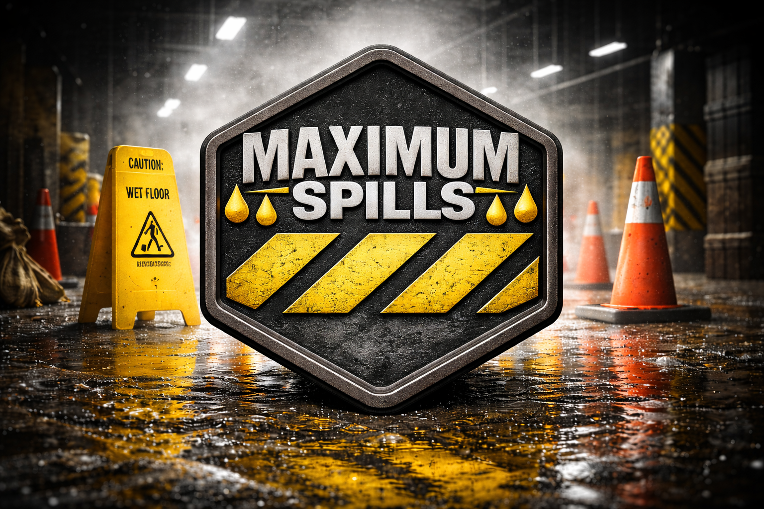 Maximum Spills branded spill response setup